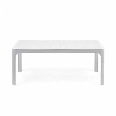 Table basse NET TABLE 100 en polypropylène coloris BLANC hauteur 40, longueur 100, largeur 60 Nardi