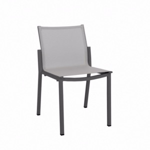 Chaise empilable AMAKA gris/gris clair LES JARDINS