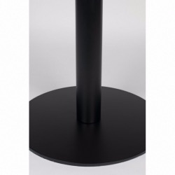 Table Bistro METSU - en acier laqué époxy NOIR - Ø 70 cm - ZUIVER
